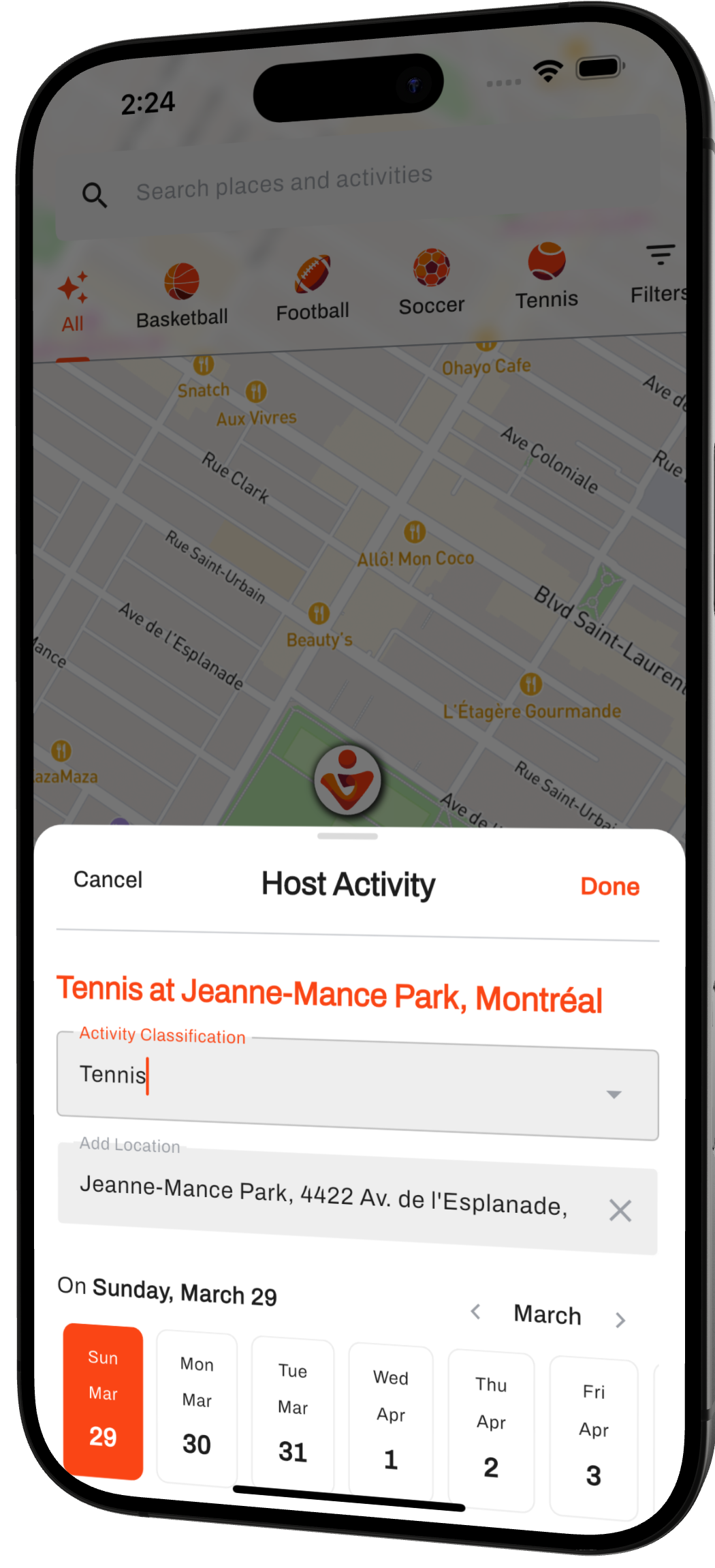 Host your own sports activity